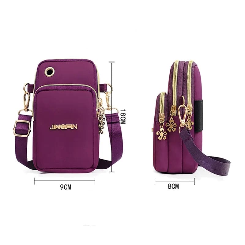 Mobile Wallet Bag, Women Fashion Women Cross Body Bag, 3 Layer Mobile Pouch With Headphone Plug, Casual Waterproof Nylon Crossbody Bag, Small Cell Phone Handbag, Purse Sports Pouch Bag, Universal Mobile Phone Bag Mobile Wallet Bag, Women Fashion Women Cross Body Bag, 3 Layer Mobile Pouch With Headphone Plug, Casual Waterproof Nylon Crossbody Bag, Small Cell Phone Handbag, Purse Sports Pouch Bag, Universal Mobile Phone Bag